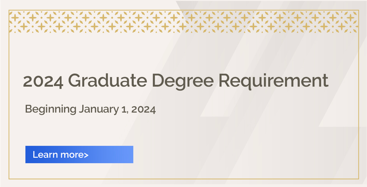 2024 Grad Degree Requirement