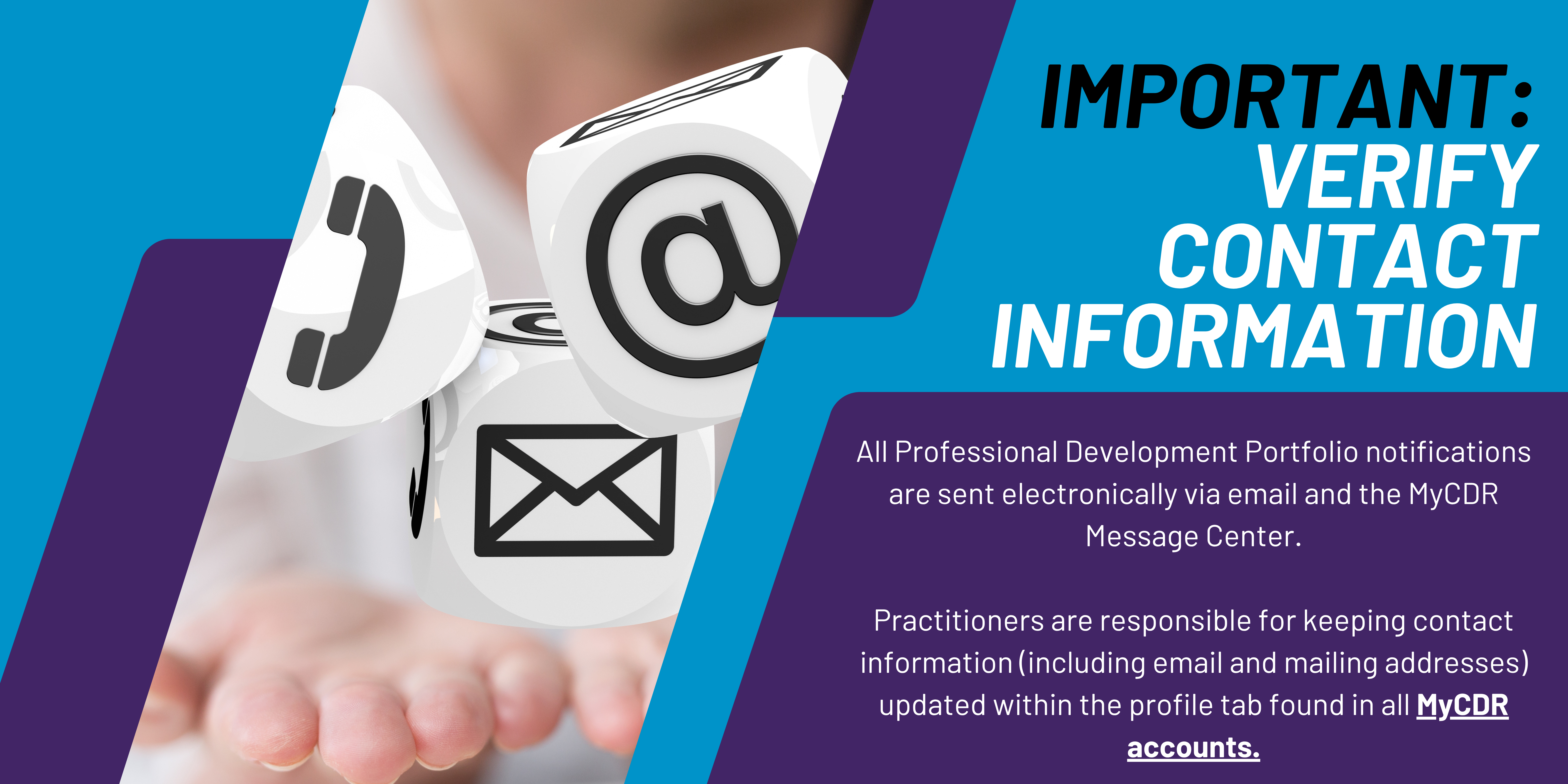 Verify contact information